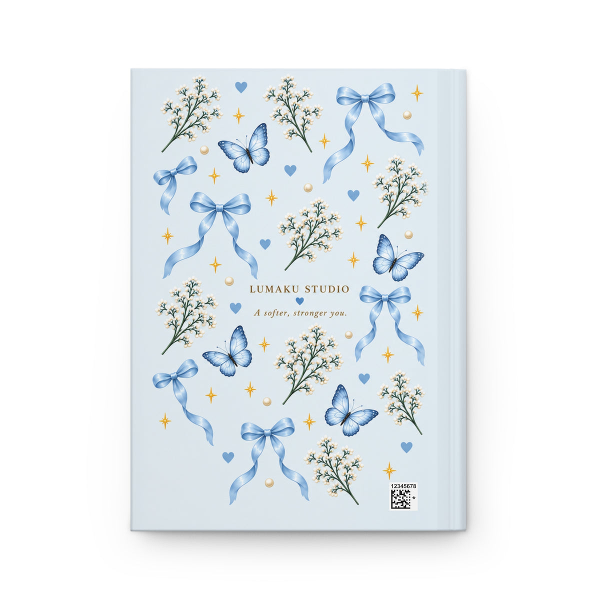 Pretty Thoughts Hardcover Journal — Lined Butterfly & Ribbon Keepsake
