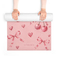 LUMAKU Pink Cherry Bow Mat