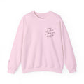 LUMAKU Happy Script Crewneck — Minimal Heart & Script Pullover
