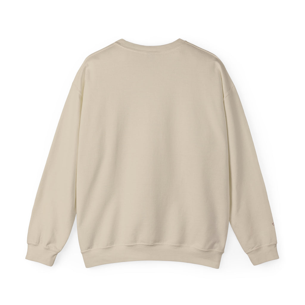 LUMAKU Happy Script Crewneck — Minimal Heart & Script Pullover