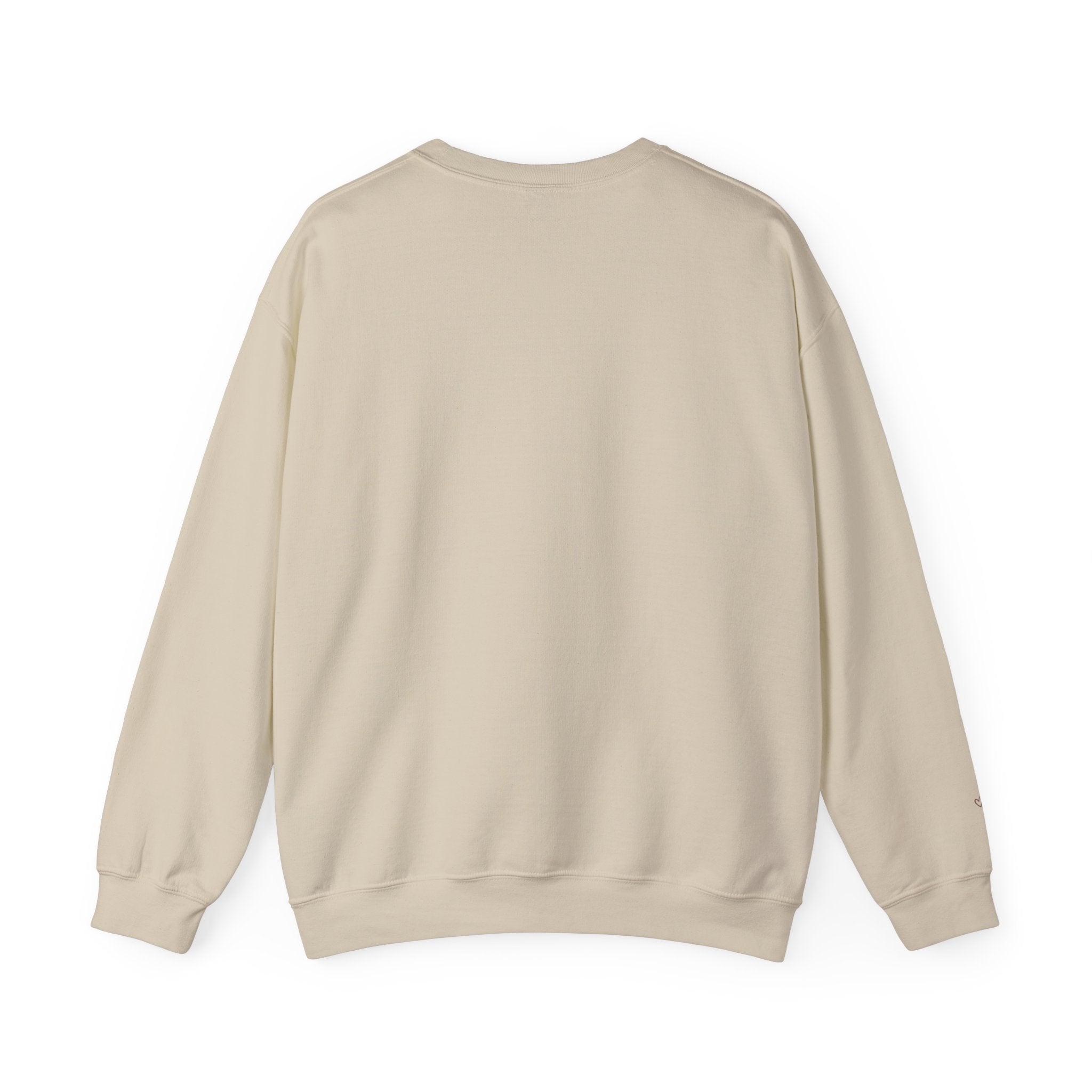LUMAKU Happy Script Crewneck — Minimal Heart & Script Pullover