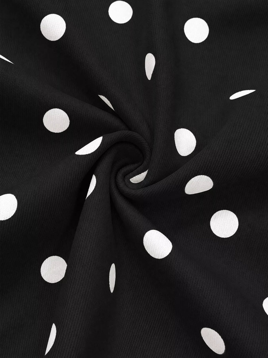 Polka Dot Half-Zip Cropped Sweatshirt by Lumaku Studio
