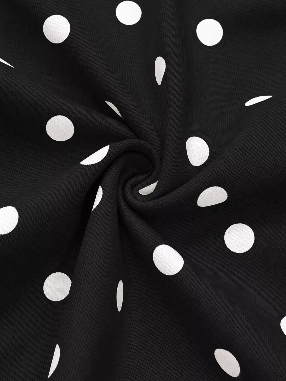 Polka Dot Half-Zip Cropped Sweatshirt by Lumaku Studio